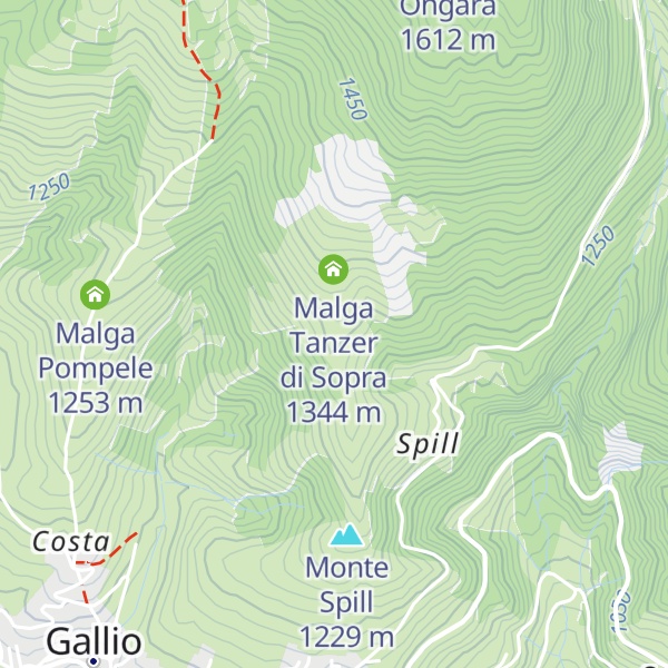 Map of Malga Tanzer di Sotto