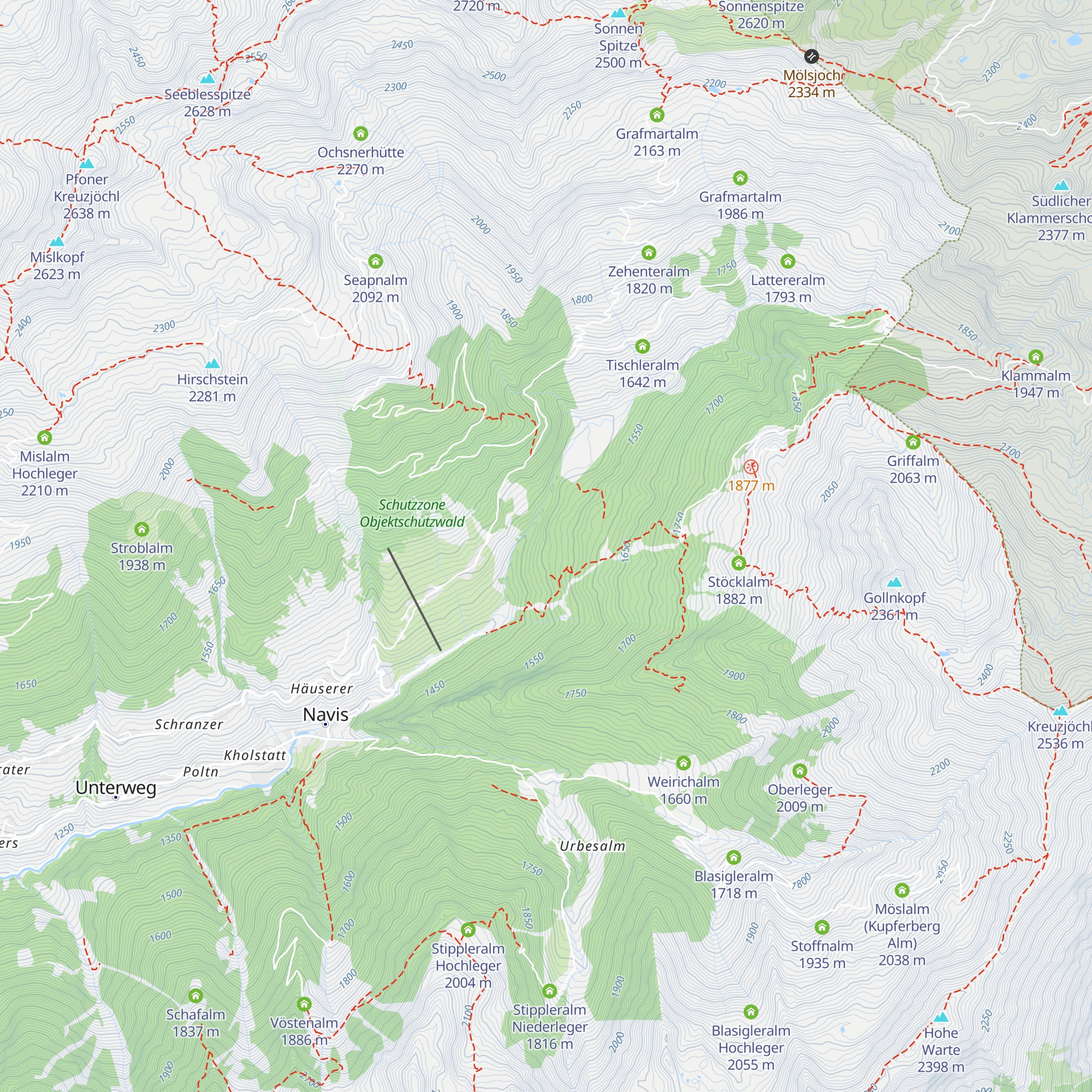 Starthaus Rodelsportzentrum Navis map