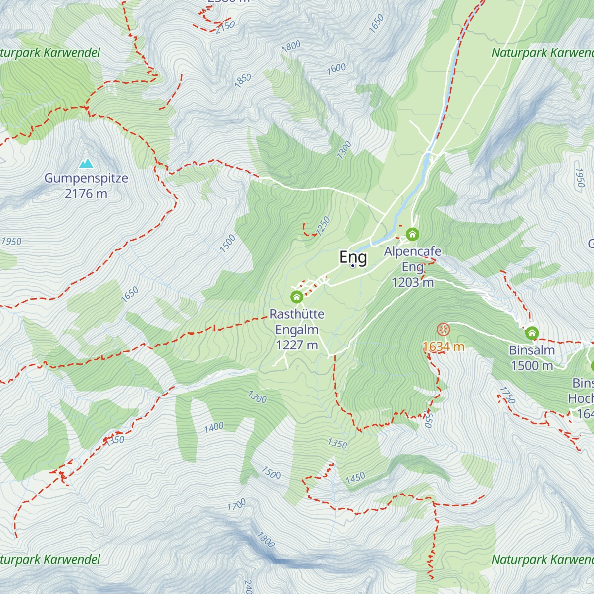 Rasthütte Engalm map