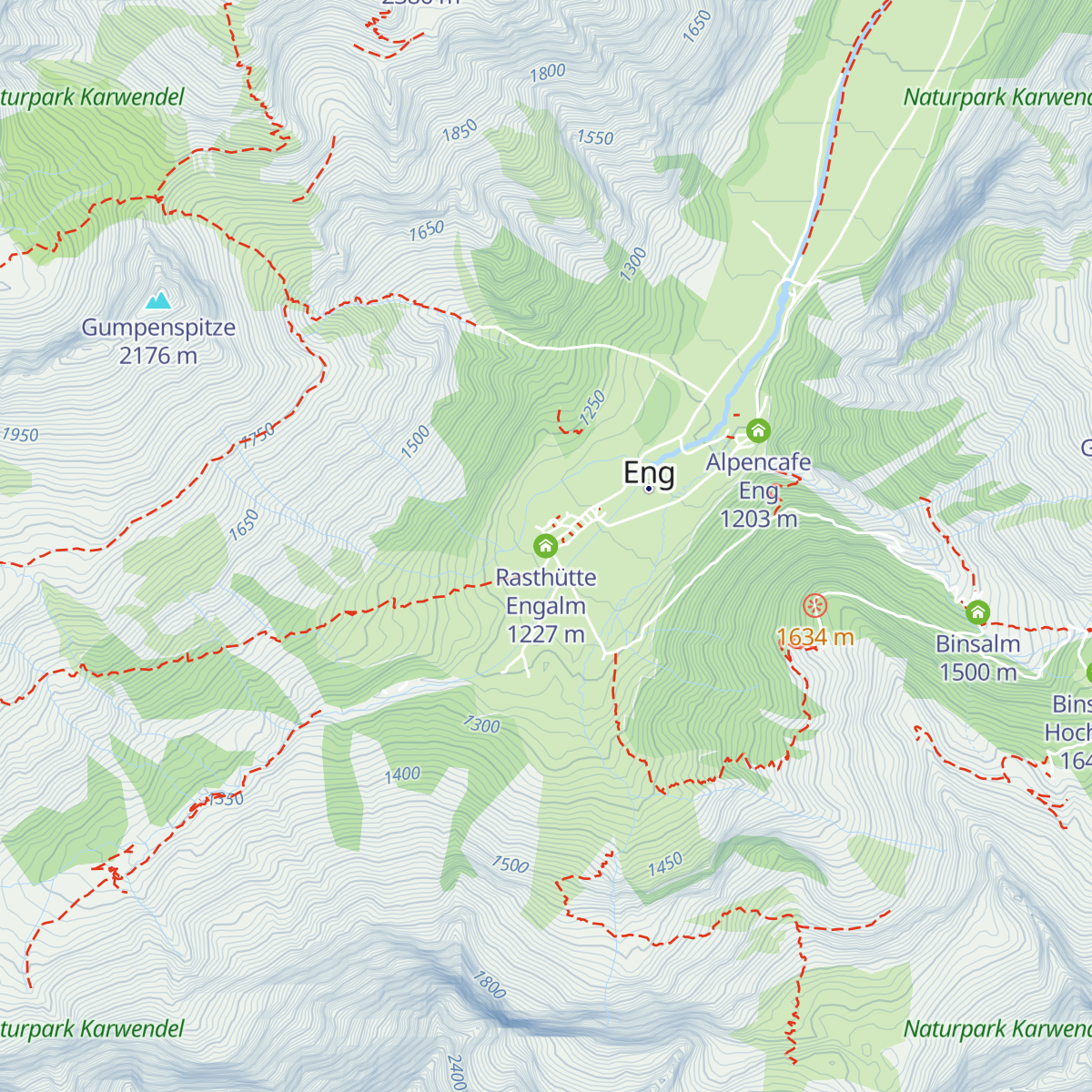 Rasthütte Engalm map