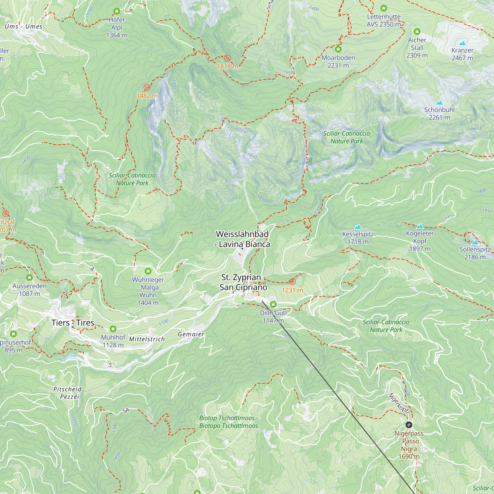 Dolomitenhotel Weißlahnbad map