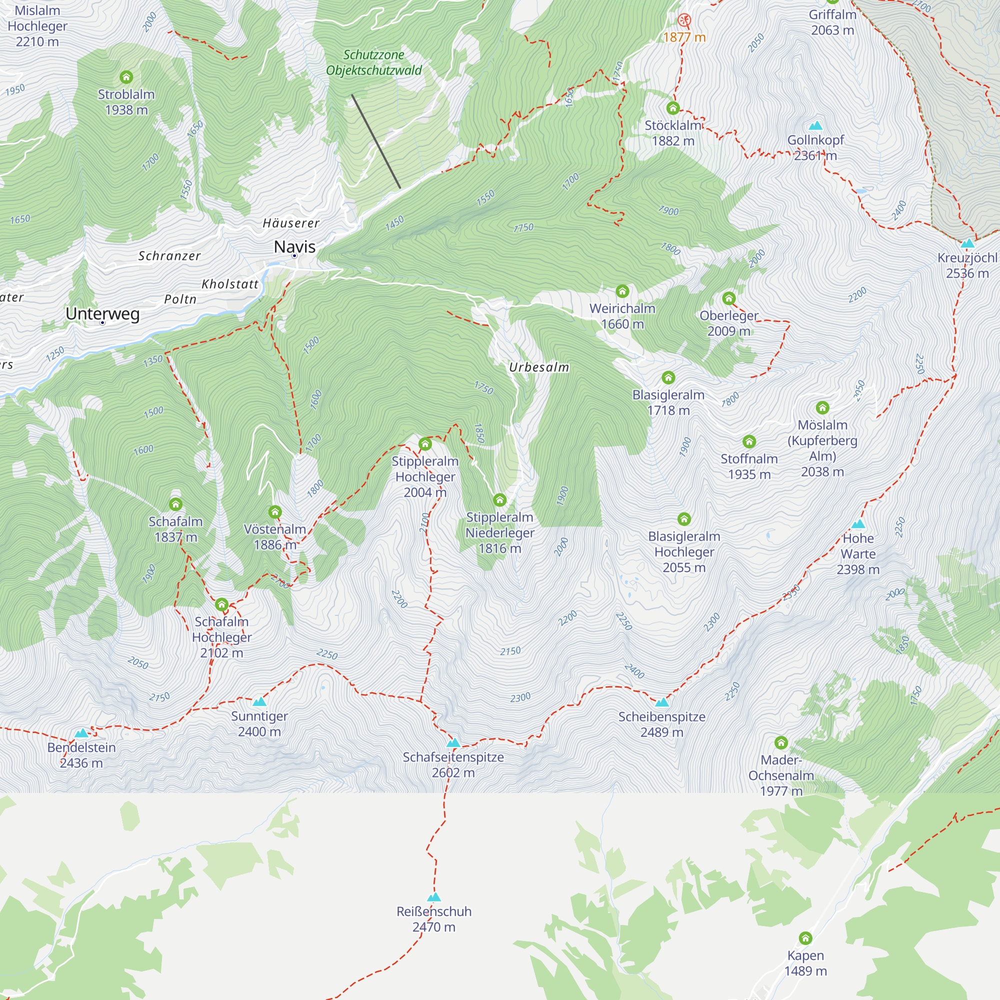 Stippleralm Niederleger map