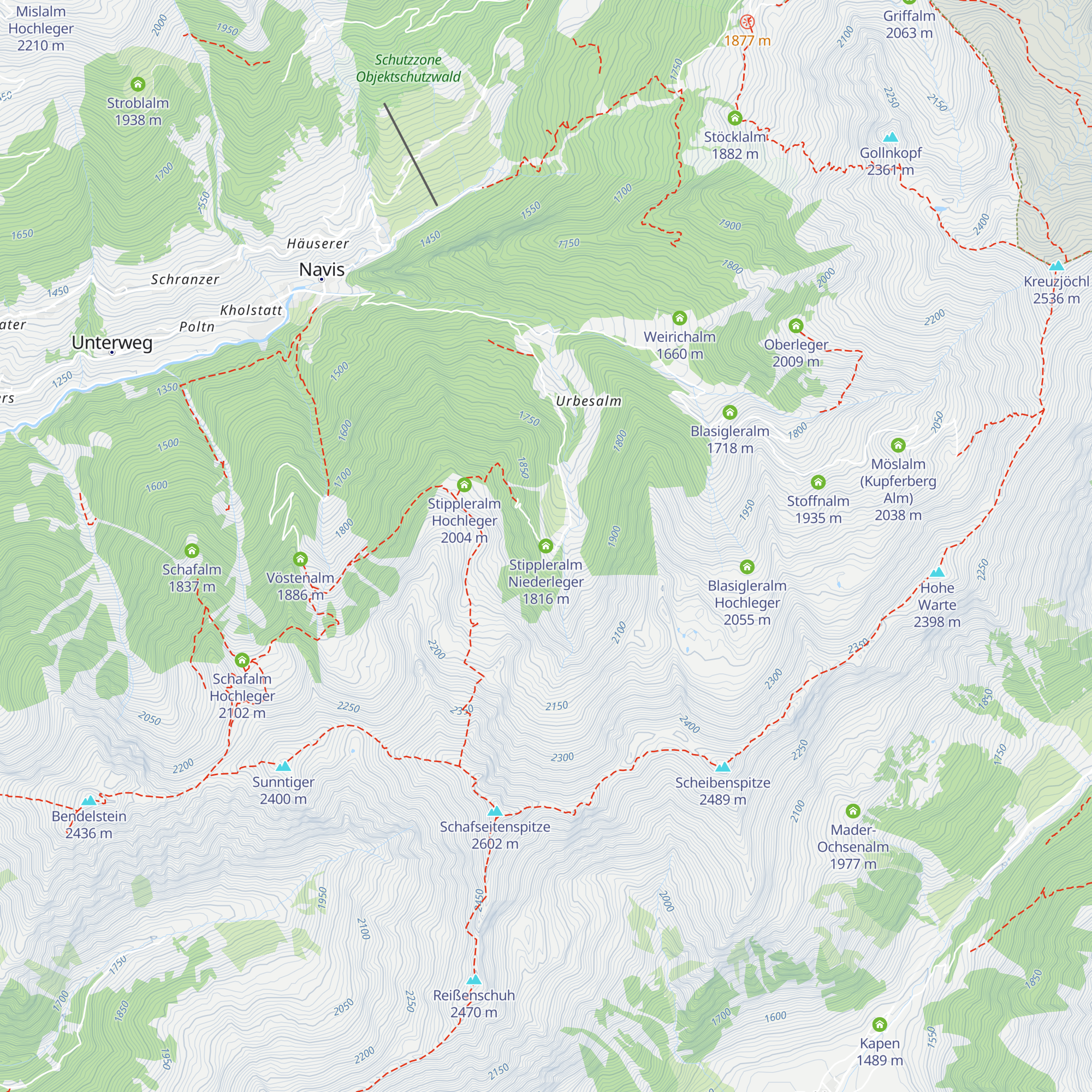 Stippleralm Niederleger map