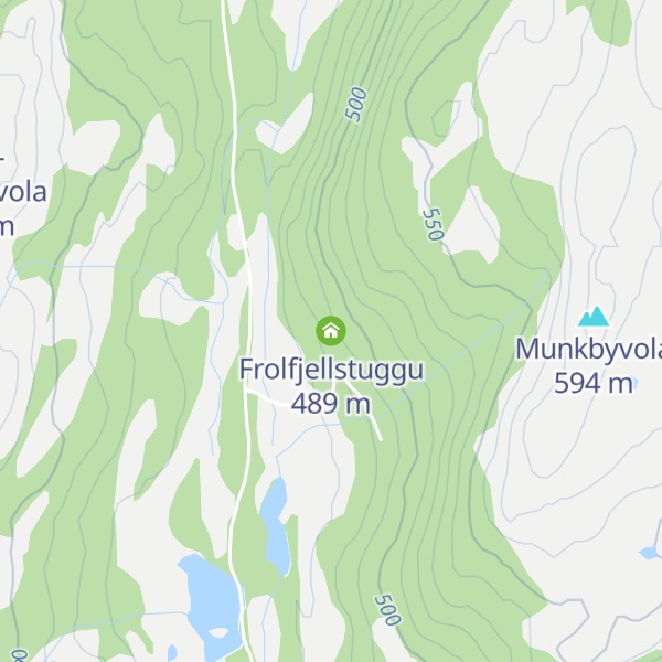 Map of Frolfjellstuggu