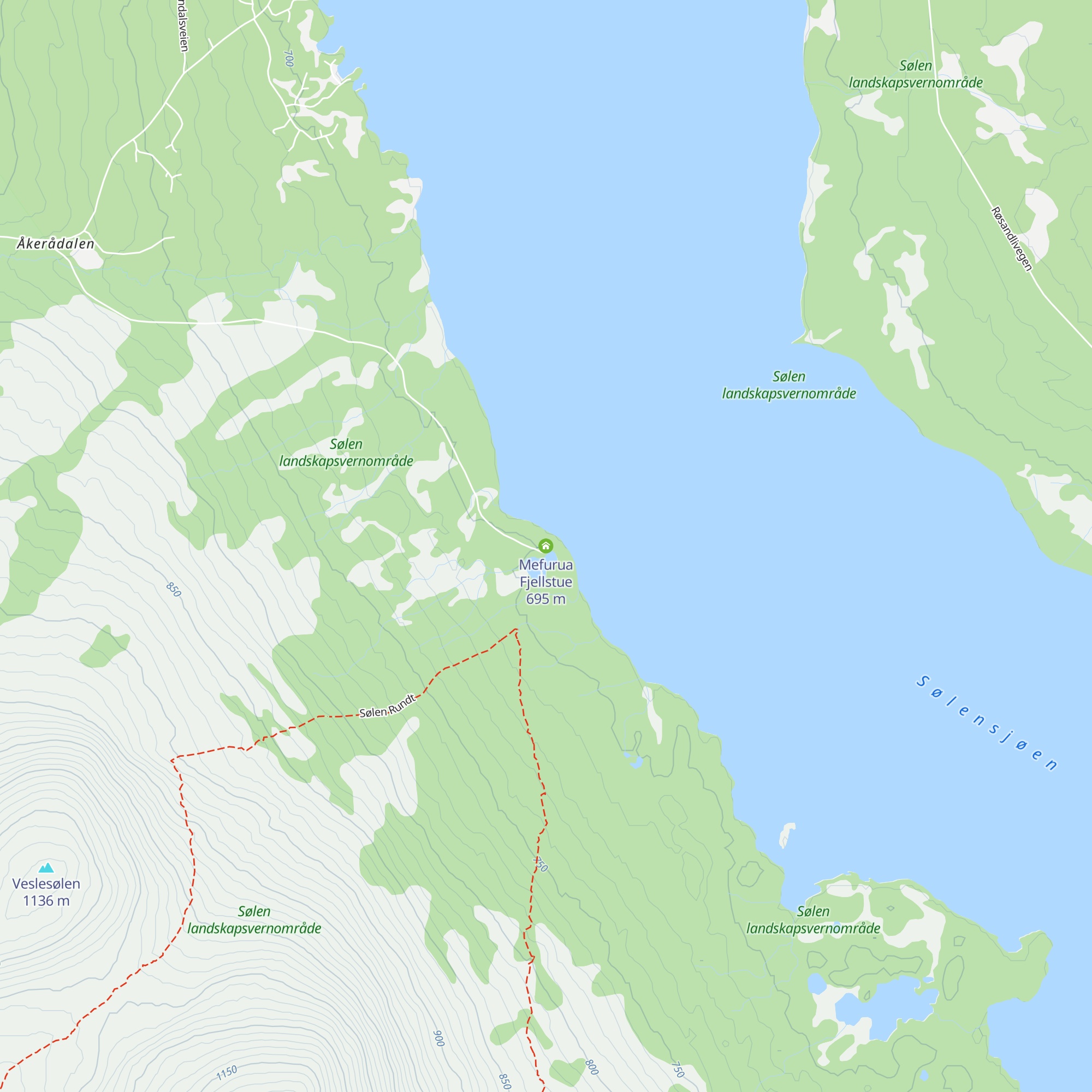 Mefurua Fjellstue map