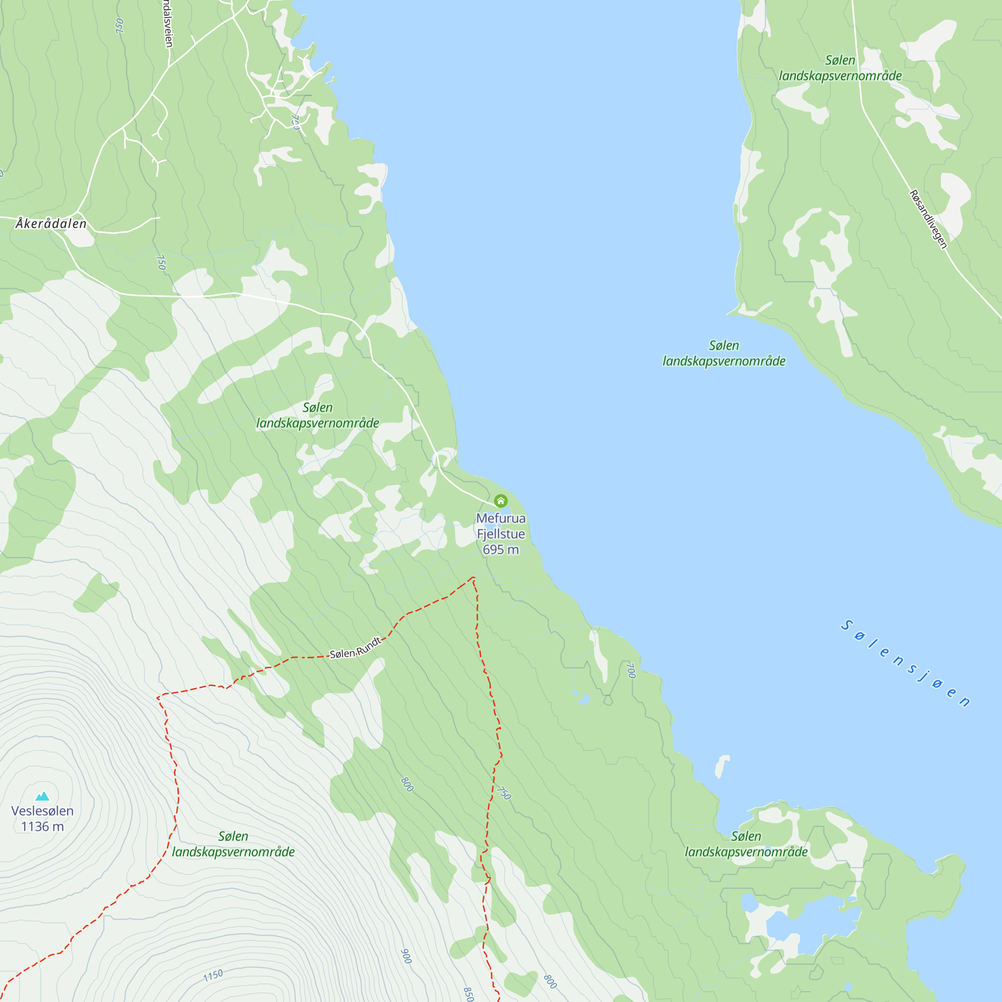 Mefurua Fjellstue map