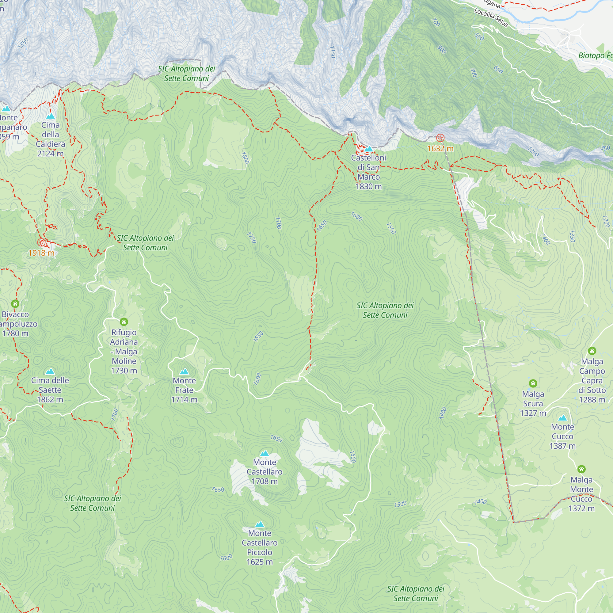 Malga Fossetta map