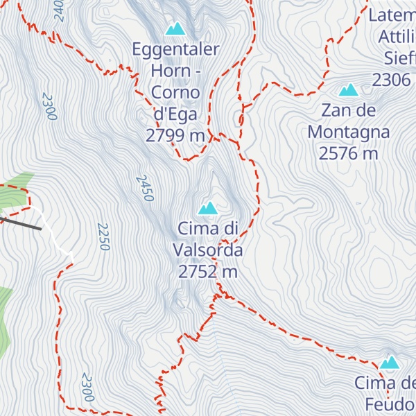 Map of Cima di Valsorda