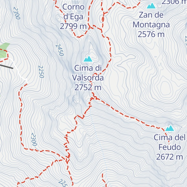 Map of Cima Valbona