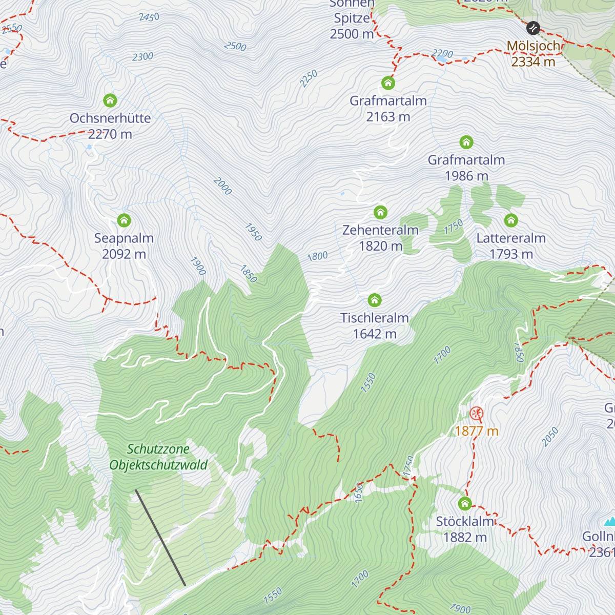 Peeralm map