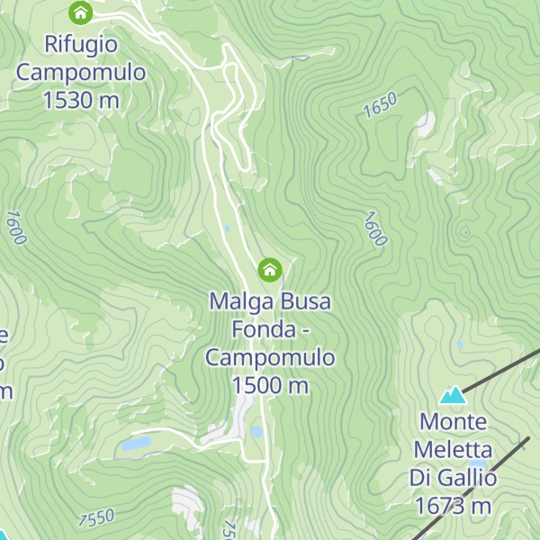 Map of Malga Busa Fonda - Campomulo