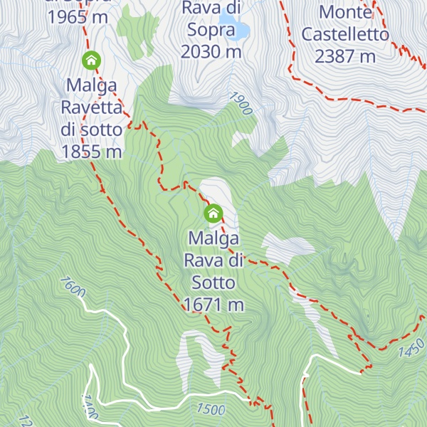 Map of Malga Rava di Sotto