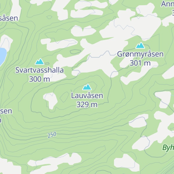 Map of Lauvåsen