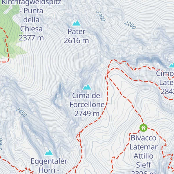 Map of Cima del Forcellone