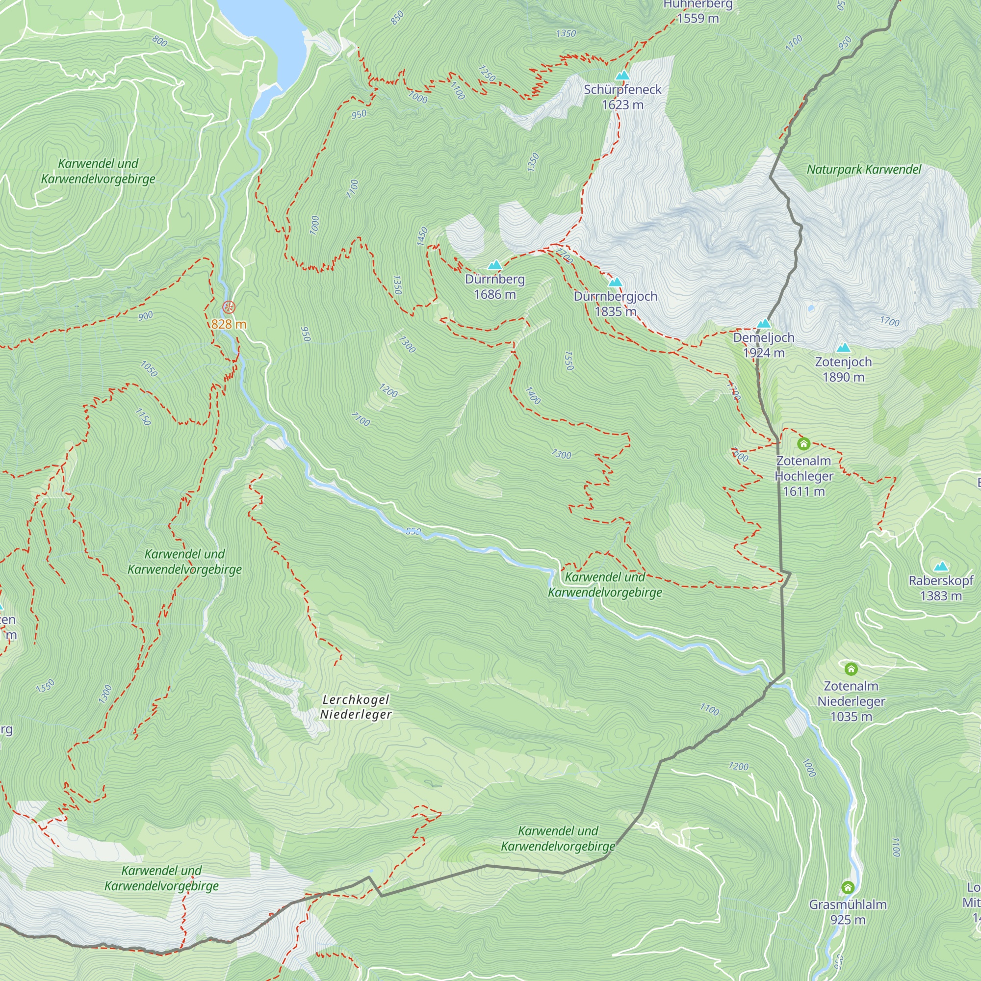 Maier-Alm Niederleger map