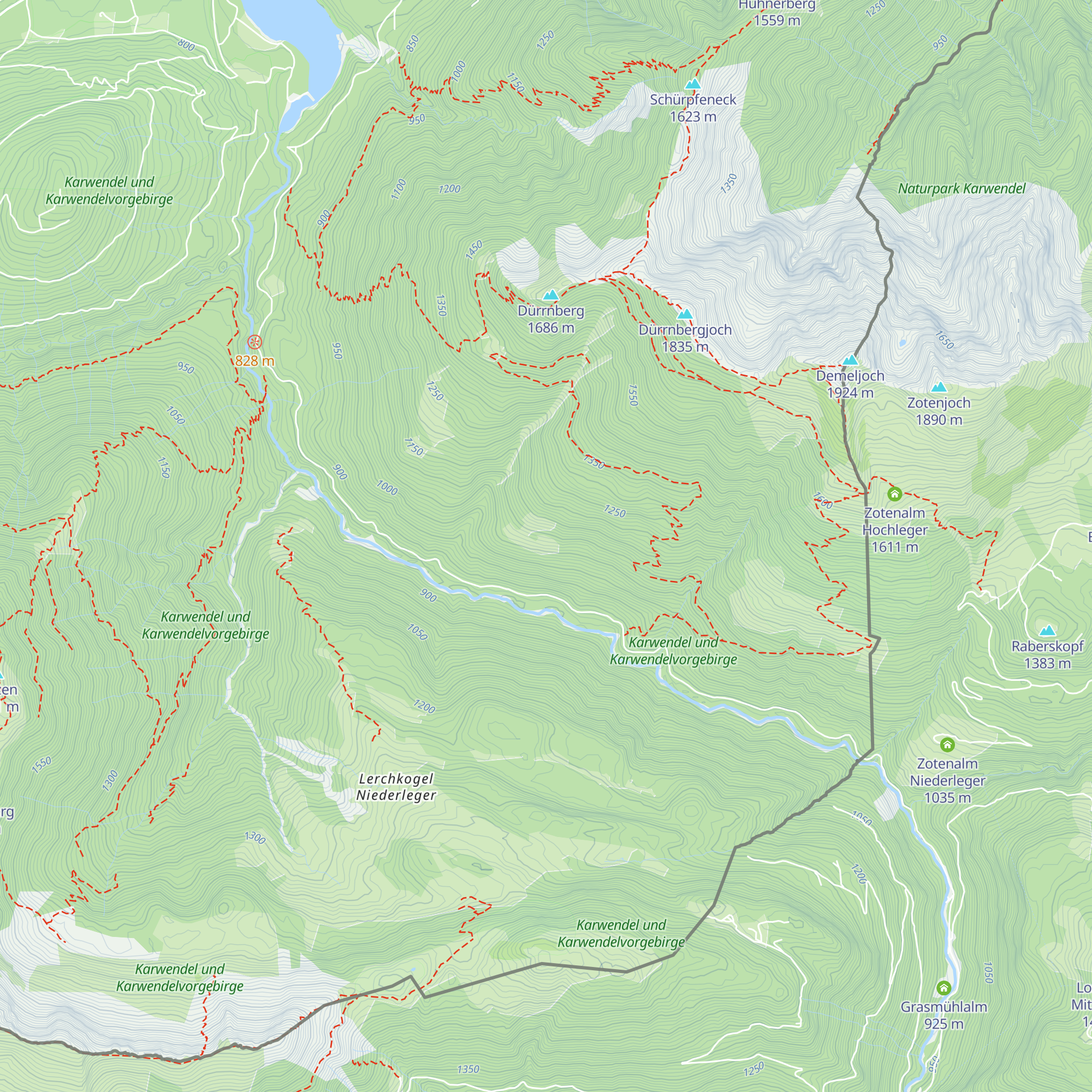 Maier-Alm Niederleger map