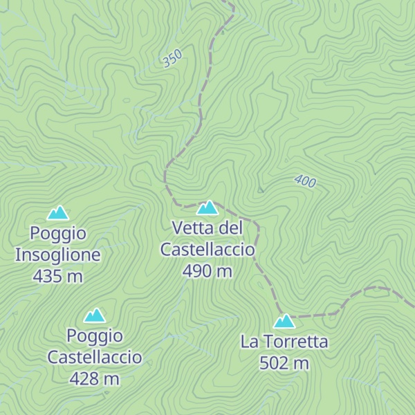 Map of Vetta del Castellaccio