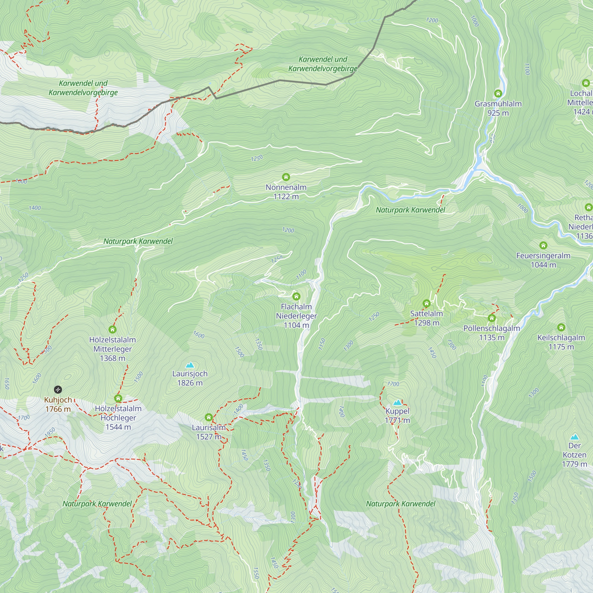 Flachalm Niederleger map