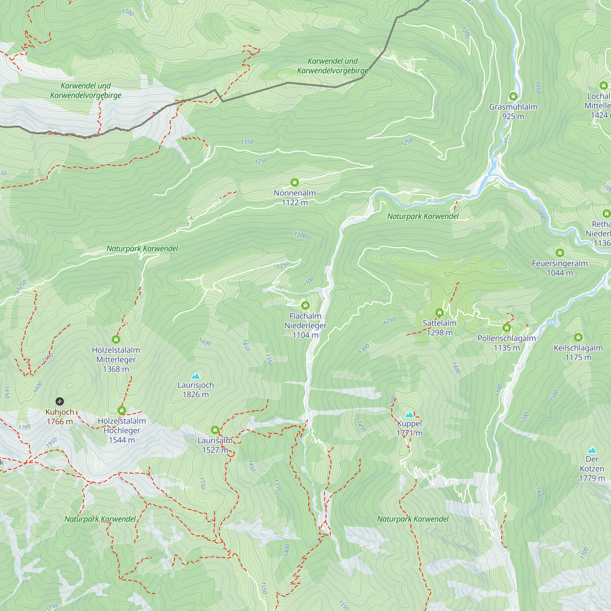 Flachalm Niederleger map
