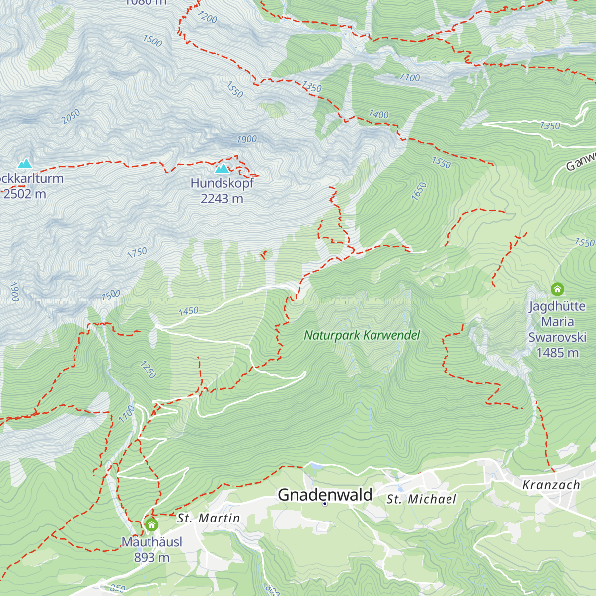 Hinterhorn Alm map