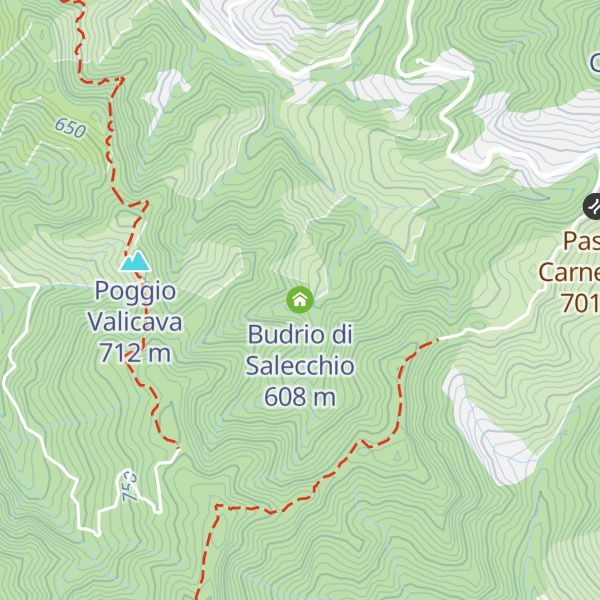 Map of Budrio di Salecchio