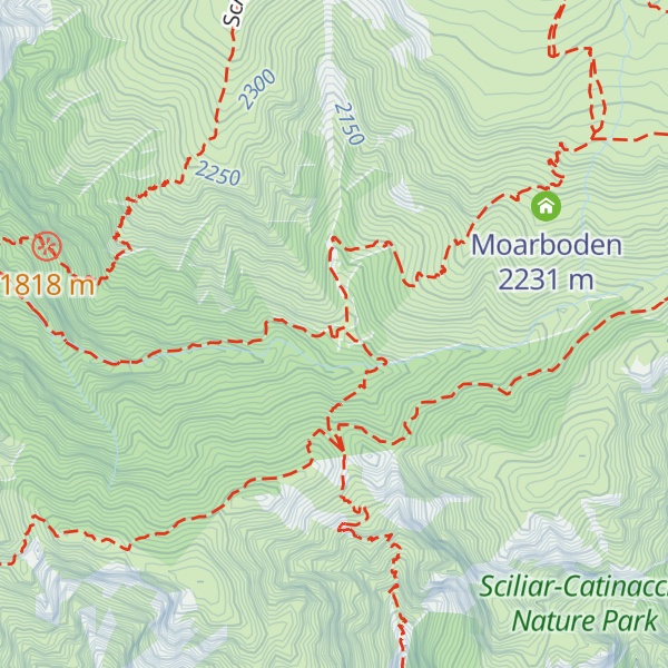 Map of Sesselschwaige - Malga Sessel