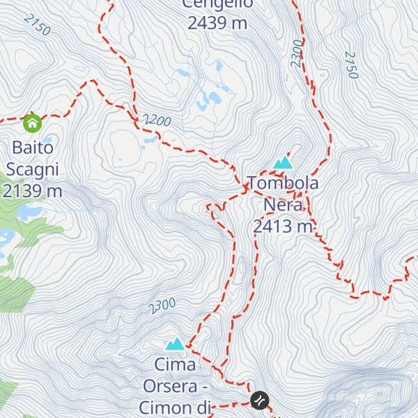 Map of Cima delle Buse Todesche
