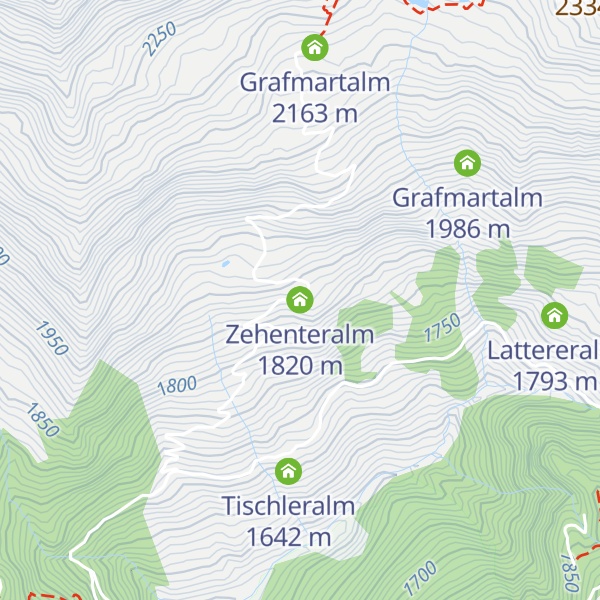 Map of Zehenteralm