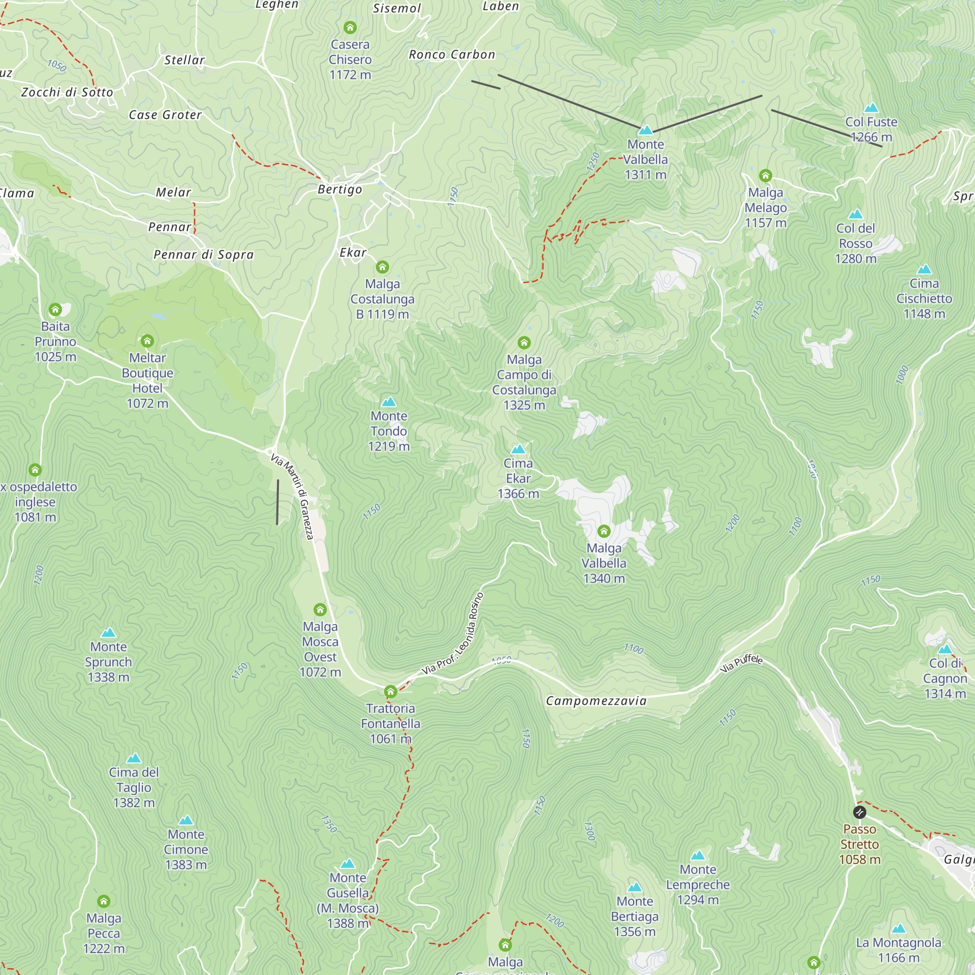 Malga Val Forbice map