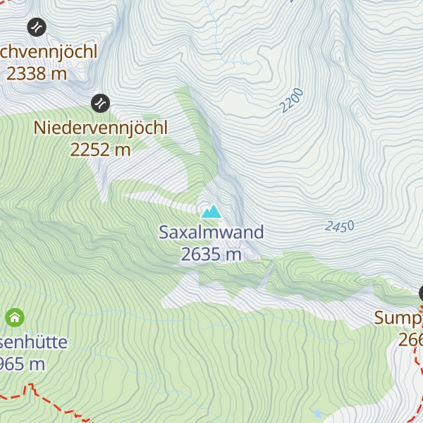 Map of Saxalmwand