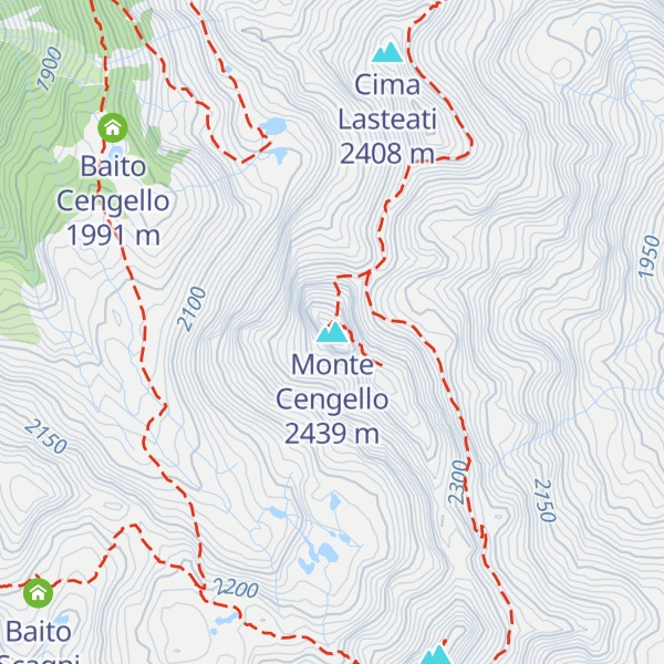 Map of Monte Cengello
