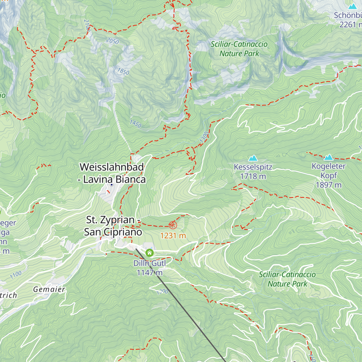 Untertrumpedeller Schwaige - Malga Untertrumpedeller map