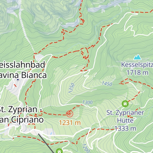 Map of Untertrumpedeller Schwaige - Malga Untertrumpedeller