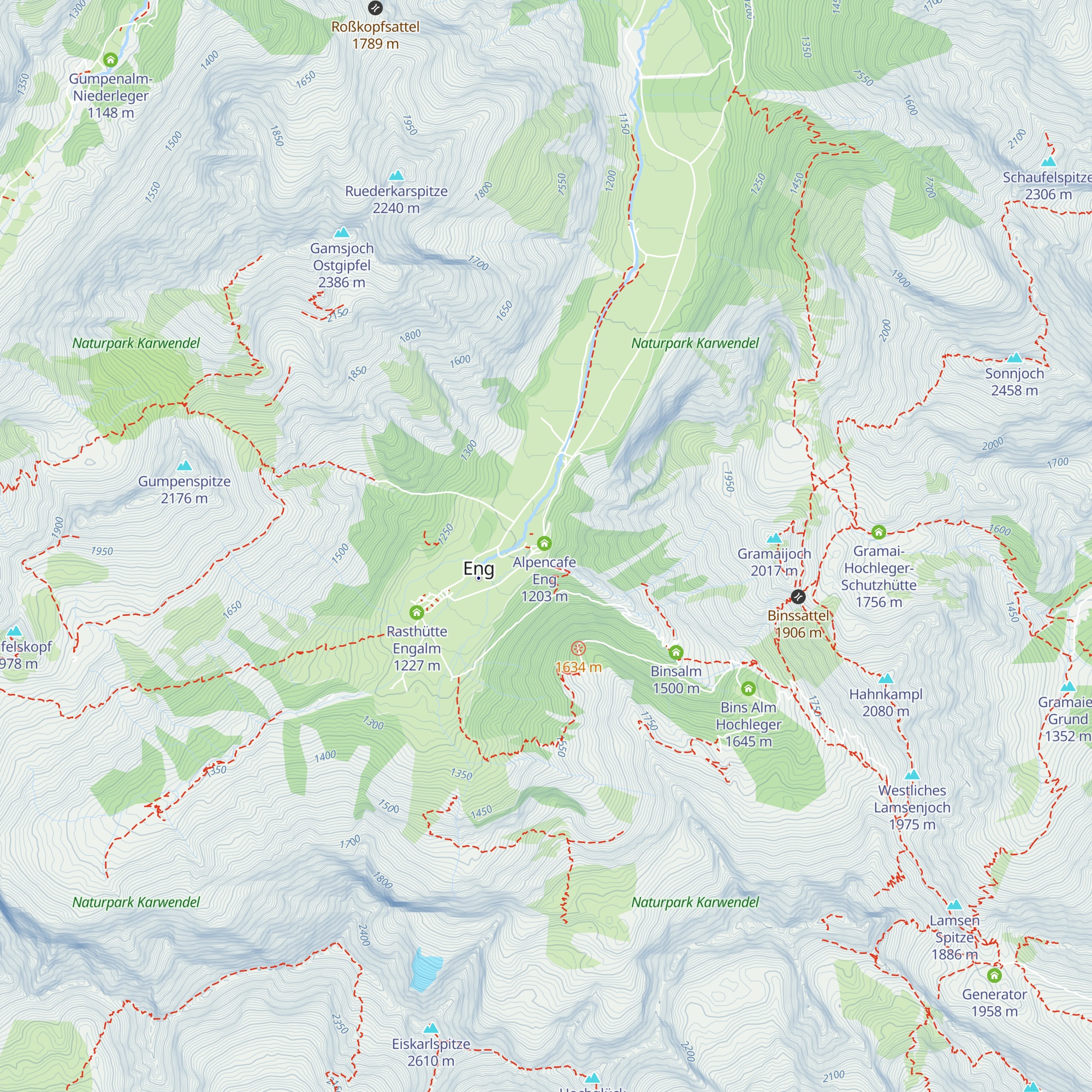 DIE ENG - Das Naturhotel am Großen Ahornboden map