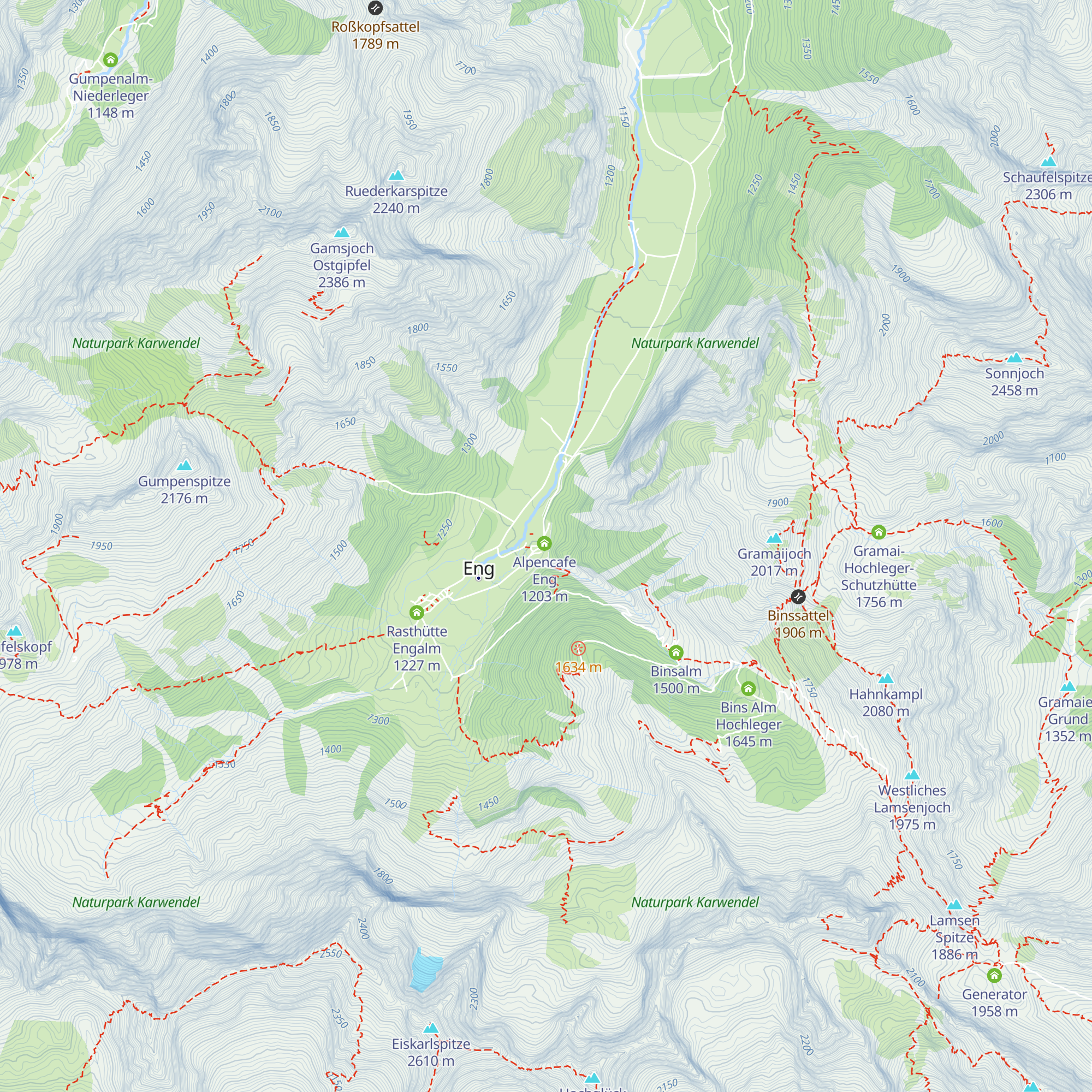 DIE ENG - Das Naturhotel am Großen Ahornboden map
