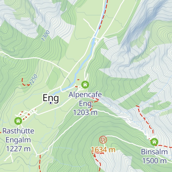 Map of DIE ENG - Das Naturhotel am Großen Ahornboden