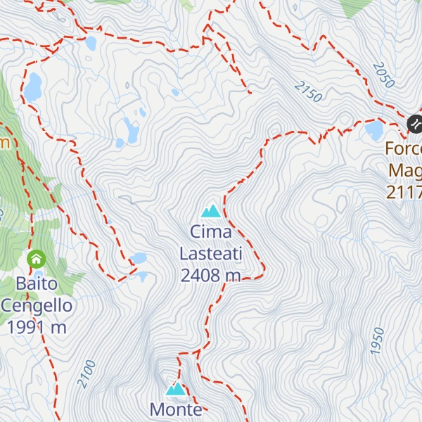 Map of Cima Lasteati