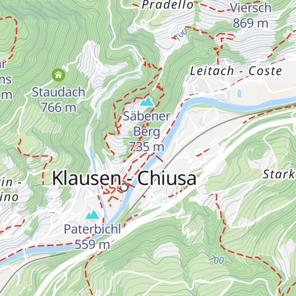 Map of Klausen Informationsbüro - Chiusa