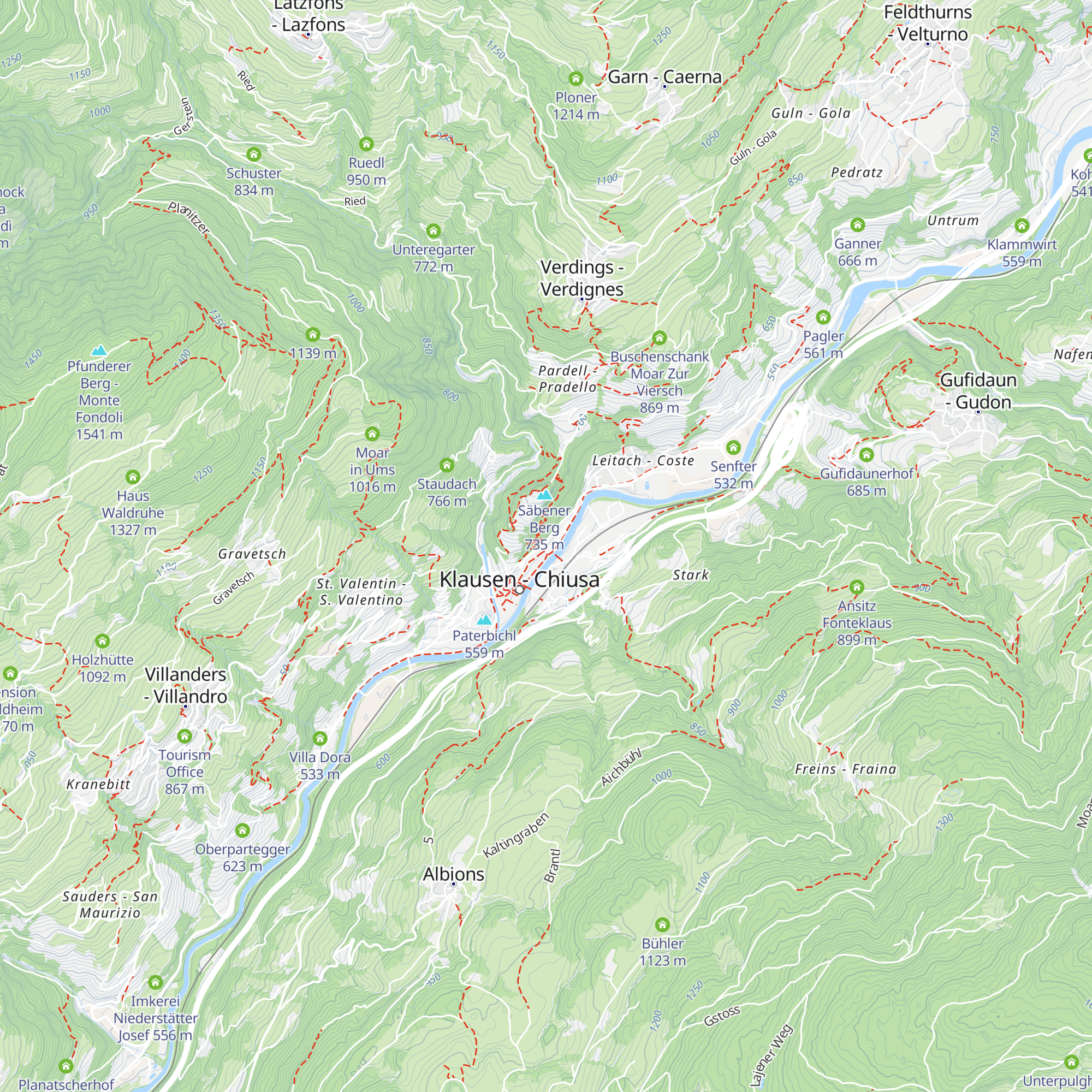 Klausen Informationsbüro - Chiusa map
