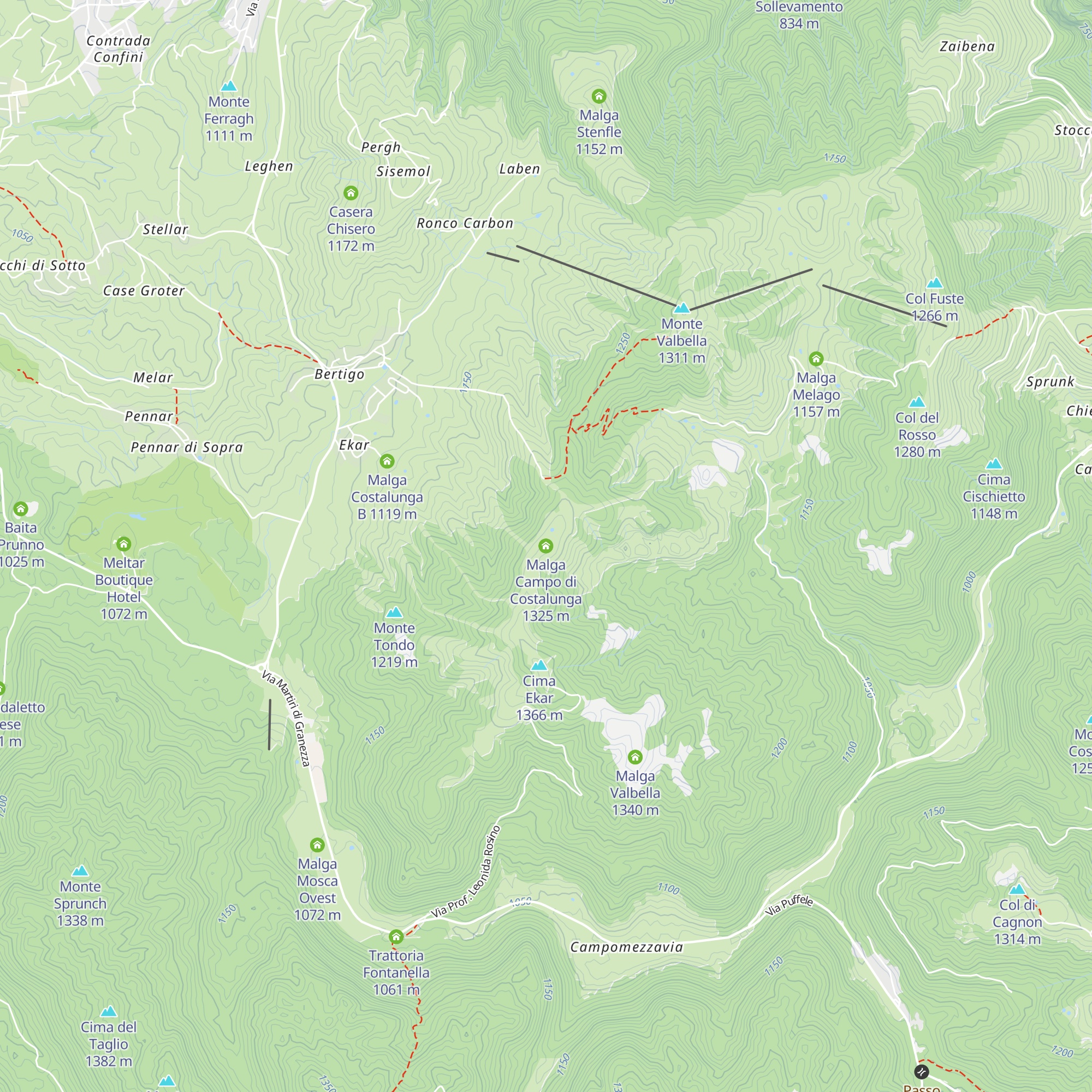 Malga Campo di Costalunga map