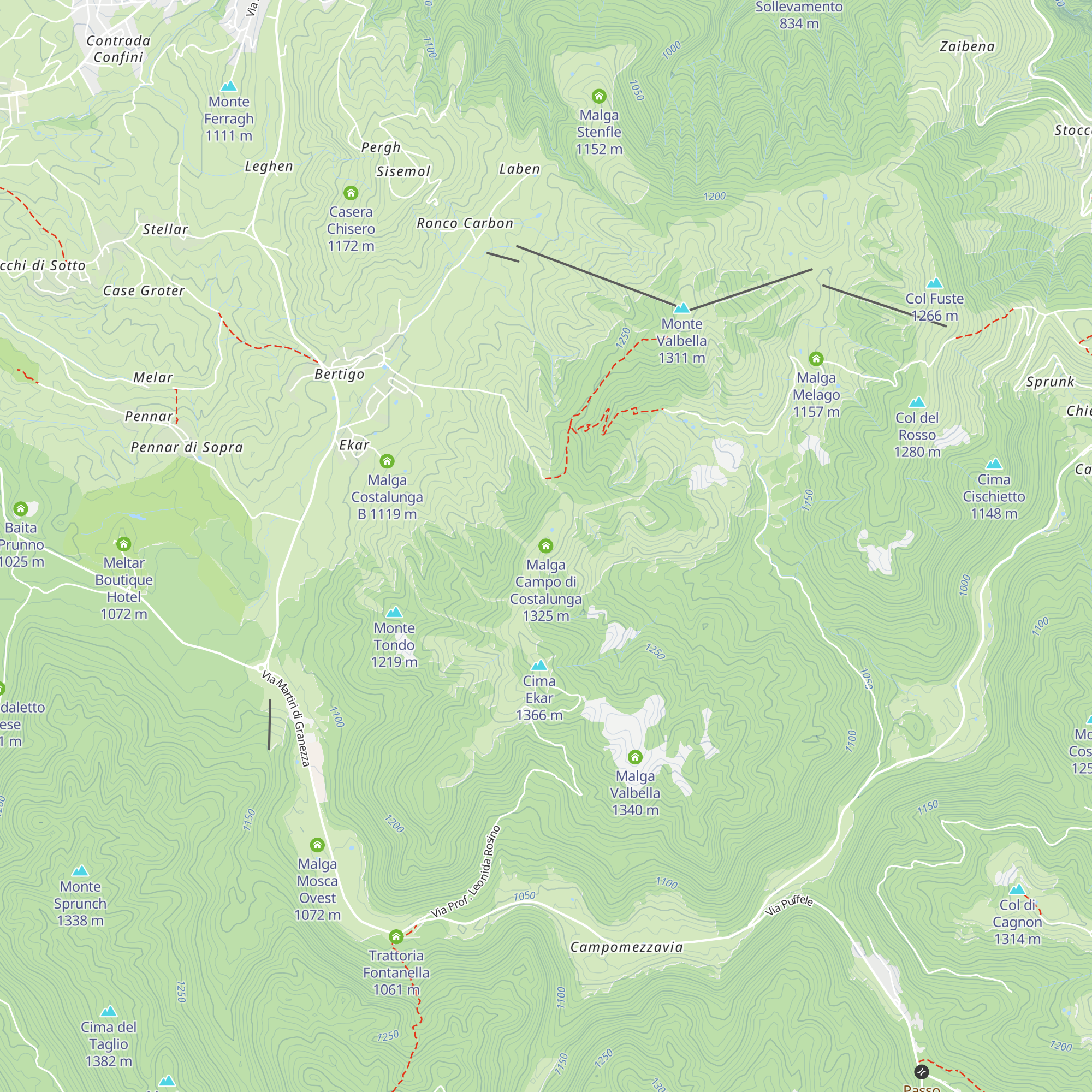 Malga Campo di Costalunga map
