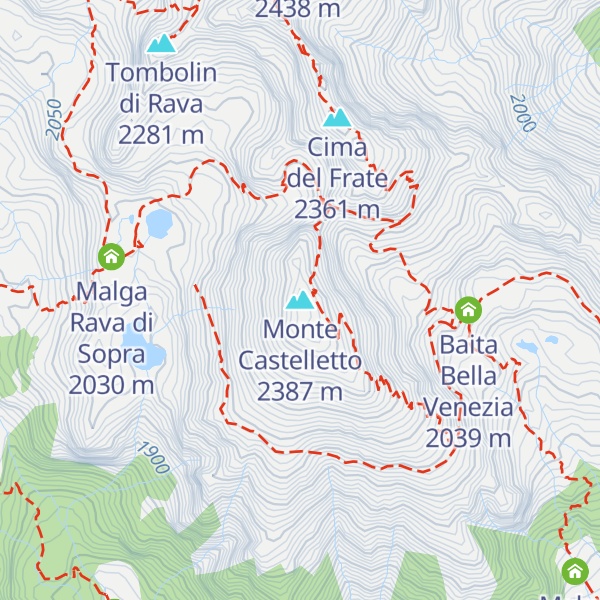 Map of Monte Castelletto
