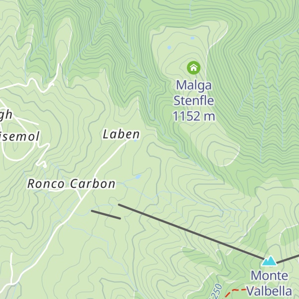 Map of Malga Ronco Carbon