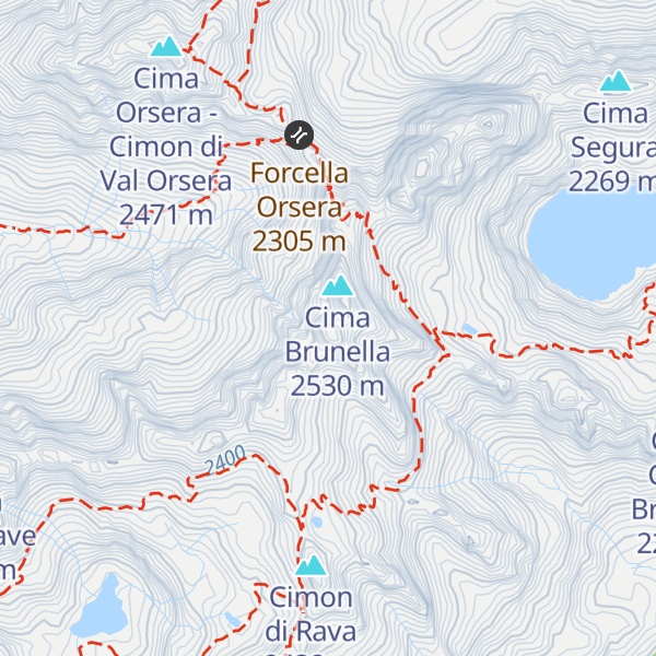 Map of Cima Trento