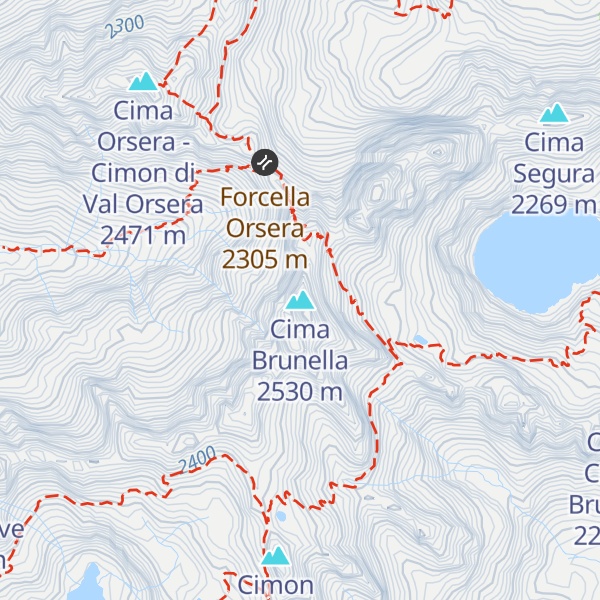 Map of Cima Brunella