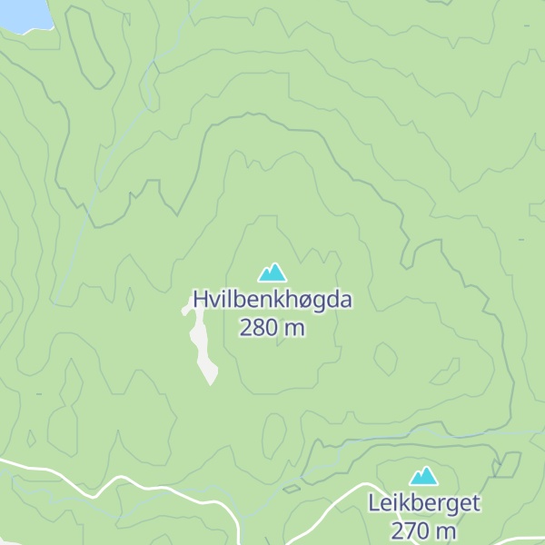 Map of Hvilbenkhøgda