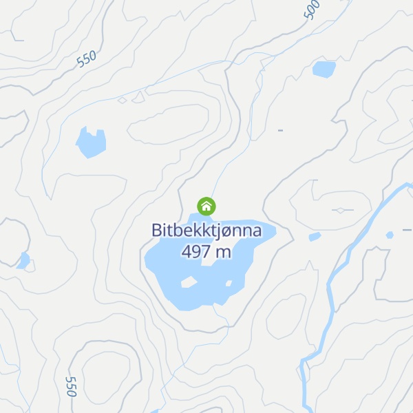 Map of Bitbekktjønna