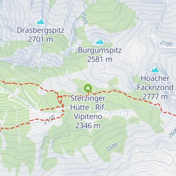 Map of Sterzinger Hütte - Rif. Vipiteno
