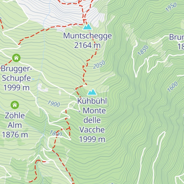 Map of Kühbühl - Monte delle Vacche