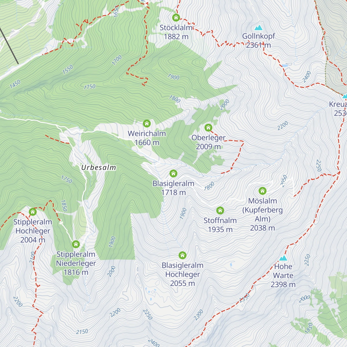 Blasigleralm map